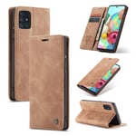 CaseMe vintage Samsung Galaxy A71 fodral - Brun