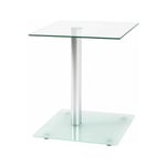 Table d'Appoint en Verre "Nolan" 52cm Transparent