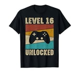 Level 16 Unlocked Video Gamer 16th Birthday Gift Vintage T-Shirt