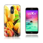 LG K10 2017 softlyfit kohokuvioitu TPU tapauksessa - Mango Keltainen