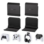 PlayVital Support pour ps5 Mural,4 pcs Fold Support Manette Casque pour ps5 pour ps4 Support Pliable pour Xbox Series X S/Switch Pro,Support pour Xbox Wireless Headset,pour Pulse 3D Casque-Noir