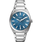 Fossil Everett Mens Silver Watch FS6054 Stainless Steel (archived) - One Size