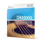 D'Addario Guitar Strings - Phosphor Bronze Acoustic Guitar Strings - EJ38 - Superb, Long Lasting Tone, Comfortable Playability - For 12 String Guitars - 10-47 Light 12-String