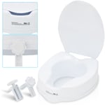 Randaco - Réhausseur wc Autres accessoires d'hygiène Aides à la toilette 10 cm Siège de toilette avec couvercle Rehausse wc