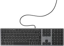 Mobilty Lab Clavier allemand QWERTZ filaire pour Mac,gris sidéral et noir