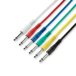 Adam Hall Cables 3 STAR IPP 0030 SET - Jeu de 6 câbles patch 6,3 mm Jack Mono 0,30 m