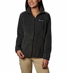 Columbia Women's Benton Springs Full Zip Fleece Jacket, Charcoal Heather, M Petite