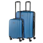 ITACA - Gepäck-Sets, Reisekoffer, Reisekoffer Set, Kofferset, Hartschalenkoffer, Trolley-Set, Luggage - Große Auswahl an Koffer & Trolleys für Jede Reise!, Blau-Anthrazit