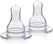 Medela Medium Flow Breast Milk Bottle Teats - Pack of 2 BPA-Free Spare Teats Ma