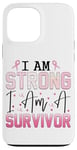 iPhone 13 Pro Max I Am Strong Survivor Breast Cancer Awareness Case