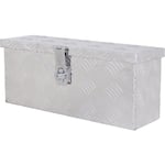 Homcom - Boite de rangement - boîte à outils en aluminium - caisse à outil alu. verrouillage clé dim. 50L x 15,5l x 20,5H cm