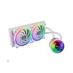 Akasa SOHO AIO 240 Dusk Edition Dual Radiator Liquid CPU Cooler ARGB White