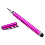 2-in-1 Luxury Stylus Pen Function for All Capacitive Touchscreen Mobile Apple IPHONE3G / IPHONE3GS / IPHONE4 / IPOD TOUCH Pink Fuchsia