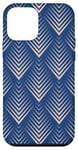 iPhone 12 mini Navy Art Deco Chevron Design with Geometric Lines Case