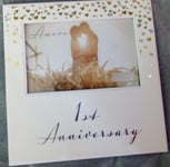 1ST FIRST  WEDDING ANNIVERSARY PHOTO FRAME  HOLDS 6" x 4" PHOTO