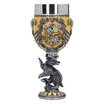 Nemesis Now Harry Potter - Coupe de collection - Motif : Poufsouffle - Cadeau pour Fan et Passionné - Qualité Supérieure - Jaune et Argenté - 19,5 cm, 1 Unité (Lot de 1)