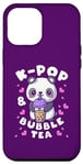 Coque pour iPhone 12 Pro Max Panda, K-Pop & Bubble Tea, Musique coréenne, Mignon et