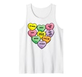 Funny Candy Heart Anti Valentine's Day Sarcastic Love Joke Tank Top