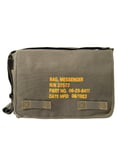 Rothco Heavyweight Canvas Classic Messenger Bag With Military Stencil (Olivgrön, One Size) Size Olivgrön