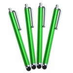 Pack of 4 GREEN Capacitive/Resistive Touchscreen Stylus Pen suitable Compatible for Ipad/2/3/4/ Ipad Mini Samsung Note 10.1 Galaxy Tab Google Nexus 7 Kindle Fire HD Sony Xperia Tablet S Asus