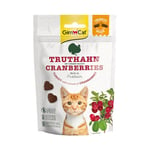 GimCat Crunchy Snacks Dinde aux canneberges - Friandise pour chats croustillante et riche en protéines sans sucre ajouté - 1 sachet (1 à 50 g)