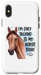 Coque pour iPhone X/XS Adorable cowgirl western pour les amateurs de chevaux