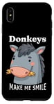 iPhone XS Max Donkeys Make Me Smile Donkey Lover Cute Farm Animals Case