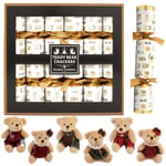 Kuckoo Crackers - 6 x 13-inch Teddy Bear Christmas Crackers