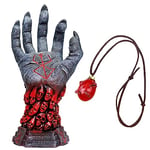 nezababycos Statue berserk - Figurine de main de Dieu - Figurine de squelette de diable - Ornement avec collier Behelit - Accessoires de décoration d'Halloween pour intérieur et extérieur - Collection