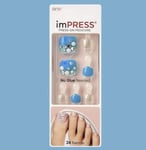 KISS IMPRESS PRESS-ON TOE NAILS ONE-STEP GEL PEDICURE TOE NAILS SHOE LOVER NEW