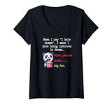 Womens I hate drama but others is fine, Funny Watching People V-Neck T-Shirt