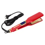 Ceramic Flat Iron Red Ergonomic Handle Fast Heating Smart Thermostat Hair