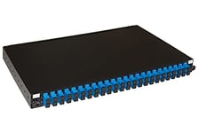 Connetto - Panneau Fibre Optique 19" avec 24 adaptateurs SC Duplex singlemode Profondeur 250 mm Noir