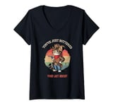 Womens Cowboy Country Cat You’ve Just Buttered Your Last Biscuit V-Neck T-Shirt