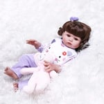 Toddler Reborn Baby Dolls, 48 ​​Cm 19 'Réaliste Baby Doll Handmade, Realistic Reborn Babies Girls Lovely Real Touch Full Body for Girl Gift, Magnetic Mouth