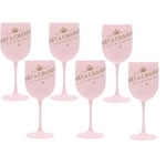 500ml Moet Champagne Flutes Glas Plast Akryl Champagne Glas Vinglas PINK 6PCS