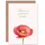 No Good Words Sympathy Flower Greetings Card Plus Envelope Blank inside