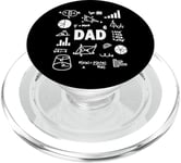 Dad 6 Times Dad of 6 Math Father to the 6th Power PopSockets PopGrip for MagSafe