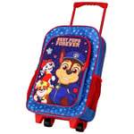 Paw Patrol Chase Rubble Foldable Wheeled Trolley Backpack Cabin Luggage Suitcase