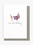 Stop the Clock Design Basset Hound Birthday Card