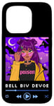 Coque pour iPhone 15 Pro Années 90 Rnb Afro Brun Noir Fille Anime Manga Rose Cheveux Musique