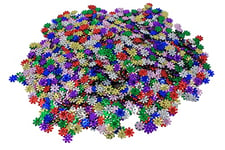 Bright Ideas Mixed Flowers Sequins. 100g Jar Assorted Shapes Colours and Sizes for Arts & Crafts Ideal for Schools, Home Crafting, Kids Scrapbooking & Sewing Embellishments. PVC Material. BI8055.