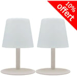 Lumisky - Lot de 2 lampes à poser rechargeables standy mini cream ®