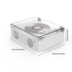 White Retro CD Player Multi Functional Music Player Rechargeable Home Speake Set