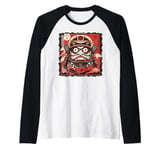 Daruma Doll Japan Japanese Art Samurai Ukiyo-e Vintage Raglan Baseball Tee