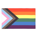 AZ FLAG - Drapeau LGBT Arc-En-Ciel Inclusion Progression - 150x90 cm - Drapeau Fierté Lgbt - Rainbow 100% Polyester Avec Oeillets Métalliques Intégrés - Pavillon 110 g