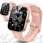 Montre Connectée Homme Femme avec Appel Bluetooth, 1.91" Smartwatch avec 113+ Modes Sportifs, Etanche IP68 Montre Intelligente avec Podometre/Cardiofrequencemetre/Moniteur de Sommeil Android iOS Rose