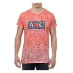 Andrew Charles By Andy Hilfiger Mens T-Shirt Short Sleeves Round Neck Red LEVI - Size Small