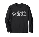 Rock Paper Scissors Hand Game Cute Paw Funny Cat Long Sleeve T-Shirt