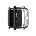Chofit Cases Compatible with Amazfit Bip U/GTS 2 Mini Case, Screen Protector Film TPU Plated Protective Case Cover Armor Shell for Amazfit Bip U/GTS 2 Mini/Bip U Pro/Bip S/Bip Smartwatch (Black)